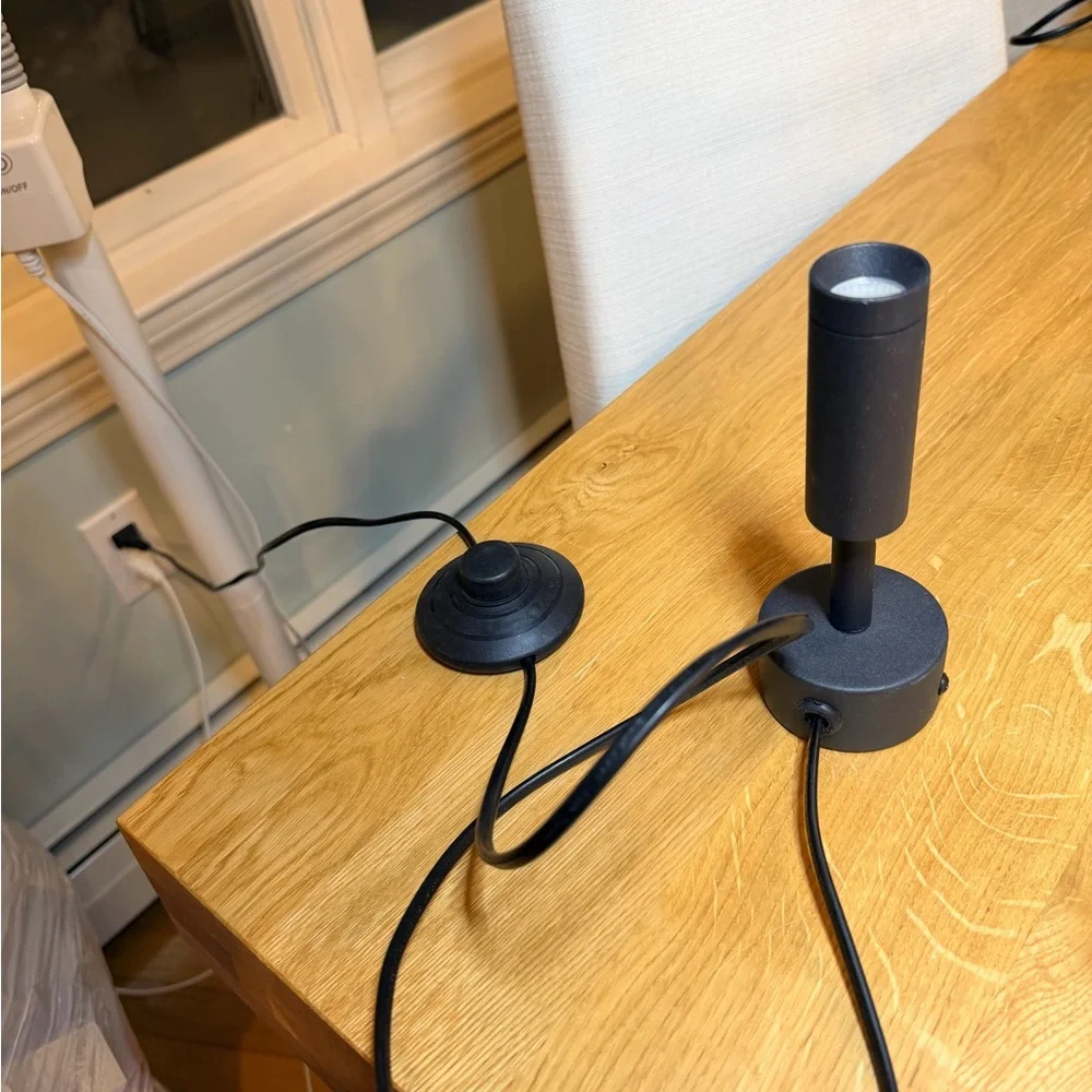 Black adjustable wall Mount plug in spot light with step on and off